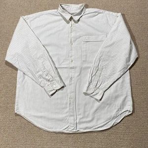VINTAGE Camel Trophy Shirt Mens XL White Beige Stripe Embroidered Collection USA - Picture 1 of 12