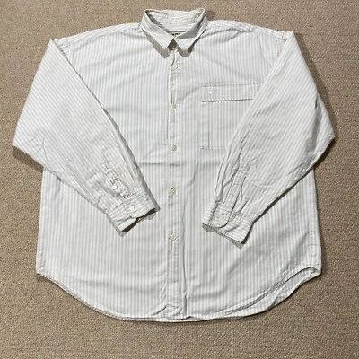 VINTAGE Camel Trophy Shirt Mens XL White Beige Stripe Embroidered Collection USA - Image 1 of 4