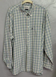 Camicia uomo Barbour con bottoni taglia 2xl cotone a quadri tasca manica lunga - Foto 1 di 11