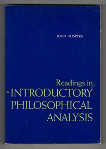Readings in Introductory Philosophical Analysis - John Hospers - Prentice Hall - Picture 1 of 1