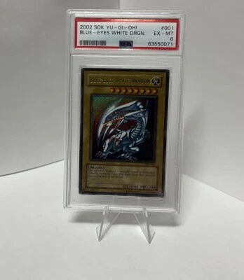 Yugioh Blue-Eyes White Dragon Ultra Rare 2002 SDK-001 PSA 6 - Image 1 of 2