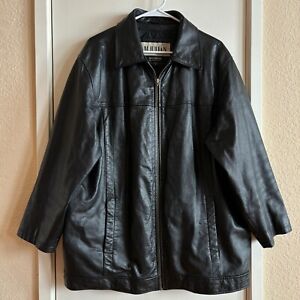Wilsons M.Julian Leather Zip Jacket w/ Quilt Lining & Multiple Inner Pockets – L