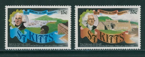 St. Kitts Scott #90-91 MNH Brimstone Hill Siege Bicentenary $$ 396008 Cover
