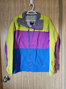 Vintage Women’s THE NORTH FACE Color block HyVent Rain Coat, Large - Picture 1 of 14
