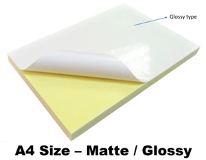 20/50/200 A4 Label Sticker Paper Sheet Self Adhesive Laser Inkjet Printable - Picture 1 of 2