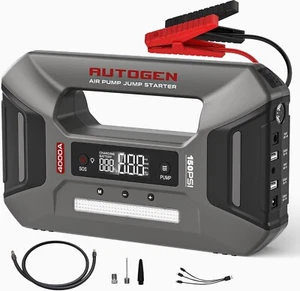 AUTOGEN Arrancador portátil de 12 V para Coche con compresor de Aire, Refuerzo - Imagen 1 de 4