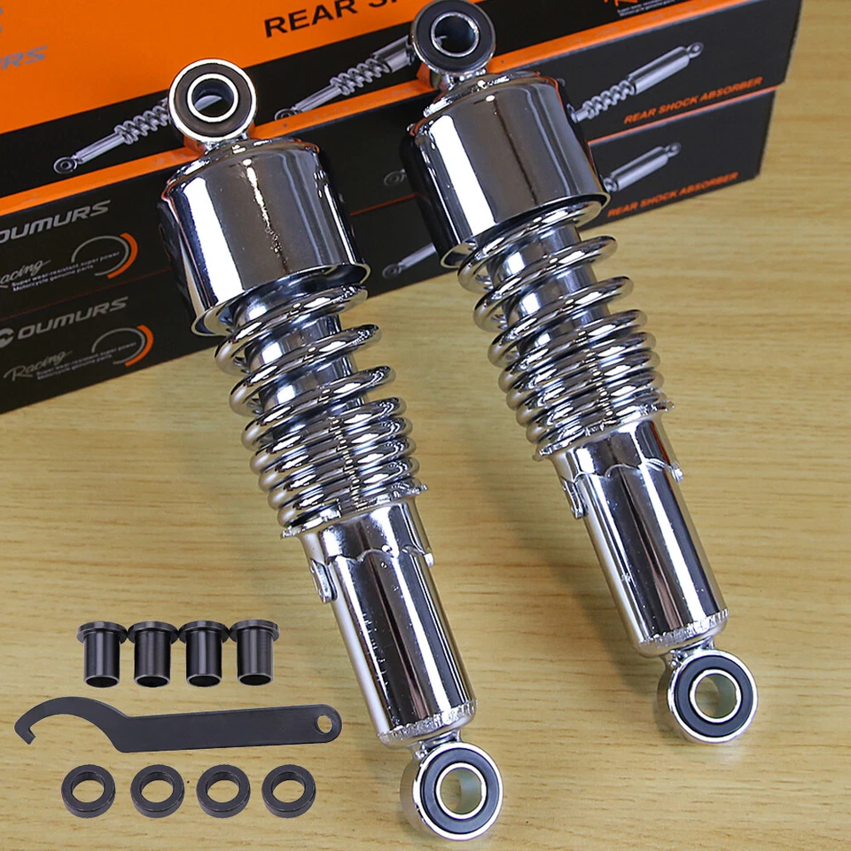 For Harley Touring Road King Street Glide Dyna 10.5'' Rear Air Shock Absorber US - Image 1 of 4