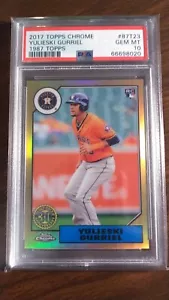 2017 Topps Chrome 1987 Topps #87T23 Yulieski Gurriel RC Astros graded PSA 10 Gem - Picture 1 of 1