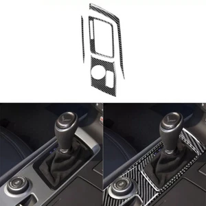Cubierta de panel de cambio de marchas de consola de fibra de carbono real 4 piezas para Corvette C7 14-19 - Imagen 1 de 8