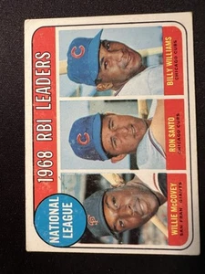 1969 Topps League Leaders Willie McCovey Ron Santo Billy Williams #4 HOF - Picture 1 of 2