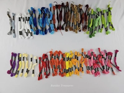 J & P Coats Embroidery Floss Skeins Thread~Lot of 90 Various Colors~Lot  - Image 1 of 4