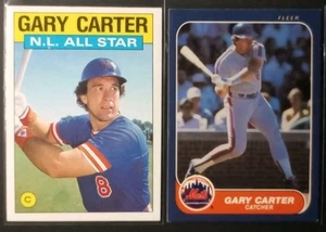 1986 Fleer Topps Gary Carter #76 & # 708 NL All Star New York Mets - Picture 1 of 2