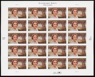 LITERARY ARTS-MARJORIE KINNAN RAWLINGS-SHEET OF (20) 41 CENT STAMPS 2008 - Image 1 of 2