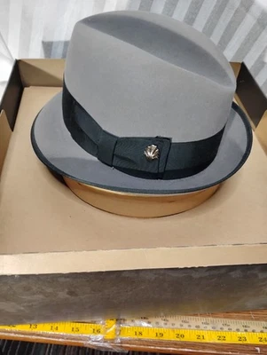 LINDO Chapéu Fedora Raro 1940s 1950s Adam Government Agent G-Man NOVO NA CAIXA! - Imagem 1 de 4