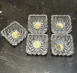 Princess House Lead Crystal Salt Cellars Set of 5 Made in West Germany w/ Labels - Picture 1 of 4