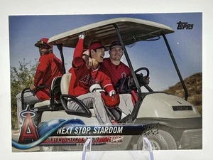 2018 Topps Update Series - Mike Trout, Shohei Ohtani, Justin Upton #US158 (RC) - Picture 1 of 2