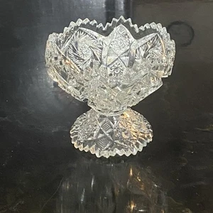 IMPERIAL GLASS Co. Clear Bowl "Star & Arch Motif" Footed Jam/Jelly Compote 1920 - Picture 1 of 5