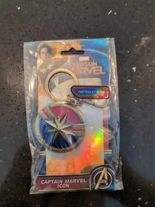 *NEW* Marvel: Captain Marvel Logo Pewter Colored Key Ring by Monogram - Picture 1 of 1