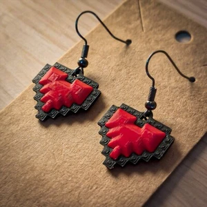 Pixel Heart Earrings  - Picture 1 of 1