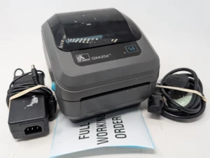 Zebra GX420D (faster GK420d) 4x6 Thermal Label Printer in grey - fully working - Afbeelding 1 van 6