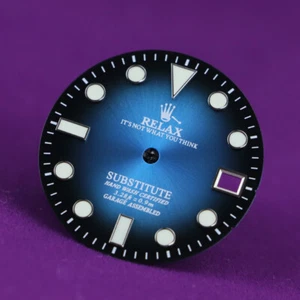 Relax Dial 28.5mm Gradient blue dial for NH35 movement SKX007 BGW9 C3 lume - Picture 1 of 16