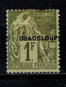 Timbre Guadeloupe N° 26 surcharge a cheval Neuf * MH - Imagen 1 de 1