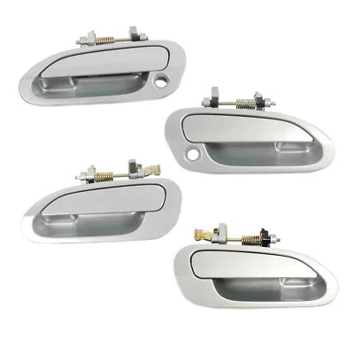 Juego de 4 manijas de puerta exterior exterior plateadas para Honda Accord 1998-2002 NH-612M Foto 1 de 3