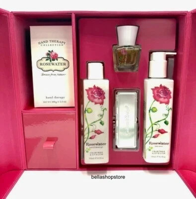 RARO Crabtree and Evelyn Rosewater Eau De Toilette 6 Piezas Set de Regalo Loción Gel Foto 1 de 4