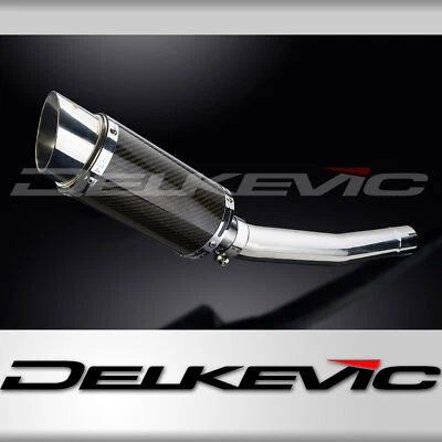 Kit silenciador de escape de carbono redondo Yamaha YZF-R6 1998-2002 Delkevic 8" - Imagem 1 de 4
