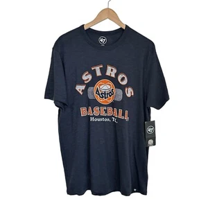 '47 Brand Mens Houston Astros Graphic Tee Short Sleeve T Shirt Sz Large Blue NWT - Picture 1 of 6