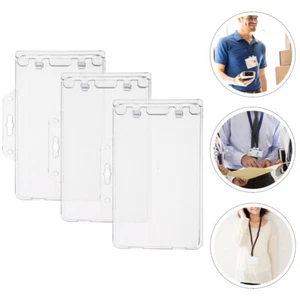 Cubierta protectora de acceso para tarjetero con insignia de 3 piezas fundas comerciales trabajo - Imagen 1 de 12