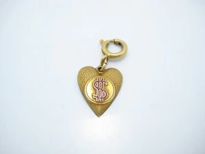 Vintage Morgan's 1/10 10k Gold Filled Money Sign Heart Charm - Picture 1 of 6