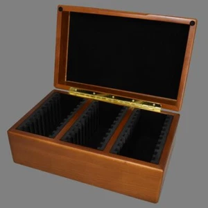 Wood Box Teak Finish 30 Certified or Certified Style Coin PCGS NGC ANACS Elite - Picture 1 of 2