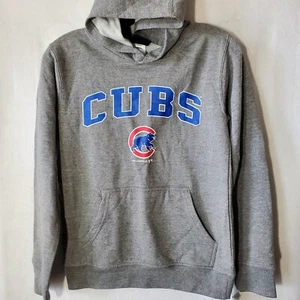 Chicago Cubs Sweatshirt Hoodie Youth's Medium (10-12yr) Grey Team Athletics NWOT - Picture 1 of 10