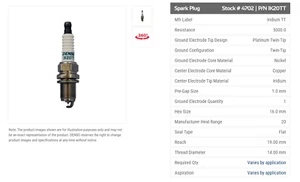 DENSO Iridium TT Spark Plugs for Honda Accord Euro 2.4 CL9 03-ON - Picture 1 of 1
