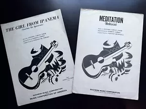 Vtg Sheet Music Lot Antonio Carlos Jobim: Girl From Ipanema and Meditation - Picture 1 of 5