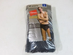 Hanes Classics Slips dunkel 6er Pack 2009 Baumwolle Full Cut Herren Gr. Large 36-38 -NEU - Bild 1 von 8