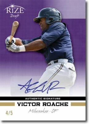 VICTOR ROACHE 2012 Rize Rookie Autograph PURPLE Auto RC #/5 - Image 1 of 2