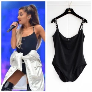 Chanel Vintage Spring/Summer 1997 Black White CC Logo 97P Bodysuit Swimsuit - Picture 1 of 11