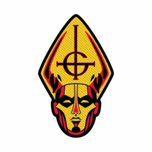 GHOST PAPA HEAD CUT OUT SHAPE WOVEN SEW ON PATCH OFFICIALLY LICENSED - Imagen 1 de 8