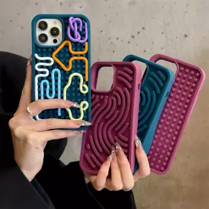 Fidget Fun Case for iPhone 16, 15, 14, 13, 12, 11 Pro Max Durable iPhone Cover - Picture 1 of 11