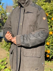 Rare Hydratic Fjallraven Expedition Suede Look Parka Anorak Jacket Size XL 54 56 - Picture 1 of 24