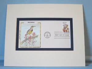 State Bird & Flower of Wyoming - West Meadowlark & Paintbrush & First Day Cover - Picture 1 of 1