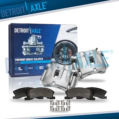 Pinzas de freno delanteras y pastillas de freno de cerámica para Jeep Grand Cherokee 1999-2004 Foto 1 de 4