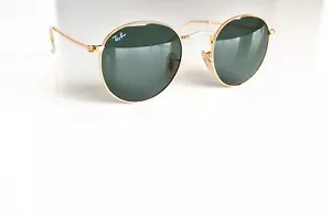 Ray-Ban Sunglasses Round Metal RB3447 001 Classic Green Gold G-15 50mm Most Pop - Picture 1 of 16