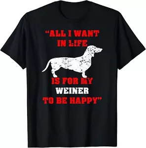 Funny Dachshund Wiener Dog Weiner Dog Lover Mom Dad Trainer Gift Unisex T-Shirt - Picture 1 of 3