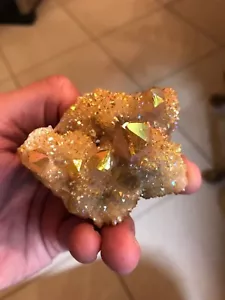 Tangerine Pearl Opal Angel Spirit Aura Quartz Small Size Cluster Specimen 000 - Picture 1 of 12