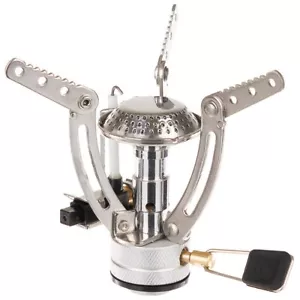 Estufa de Camping Plegable Fox Exterior Acero Inoxidable Encendido Piezoeléctrico 1800 W - Imagen 1 de 2
