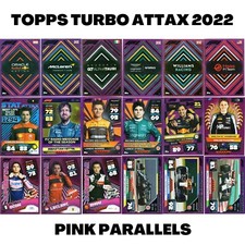 TOPPS TURBO ATTAX 2022 PINK PARALLELS F1 FORMULA 1 - CHOOSE YOUR CARD