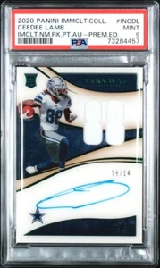 2020 Panini Immaculate CeeDee Lamb Immaculate Numbers Premium Edition 8/14 PSA 9 - Picture 1 of 10